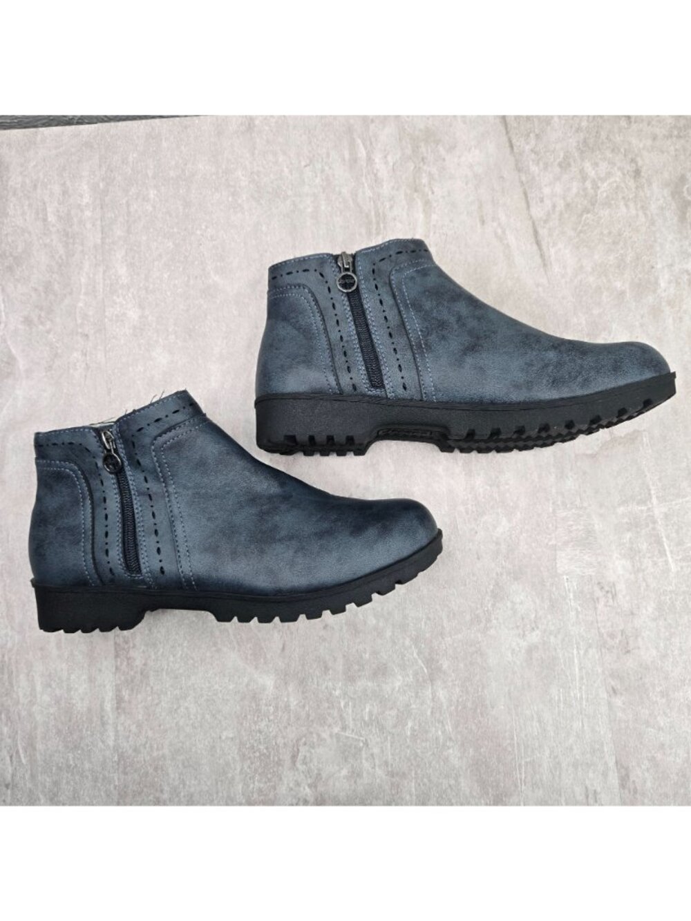 Jambu‎ Comfort Boots Blue Fleece Lined Memory Foam Winter Ankle Booties Size 11 - Picture 5 of 12